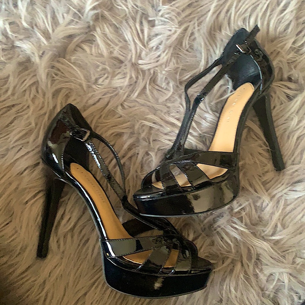 Black platform heels